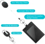 2pcs Retractable Black Badge - Image 5