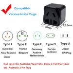 European to US plug adapter Type B - Image 3