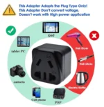 European to US plug adapter Type B - Image 2