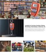 Hanging Weight Scale,200kg/440lbs Digital - Image 9
